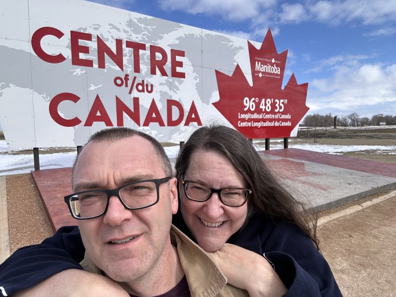 Leanne and Darren in the center of Canada
