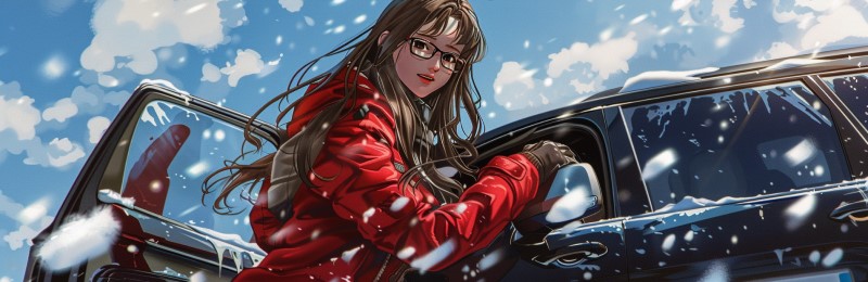 Leanne going for a walk in the winter