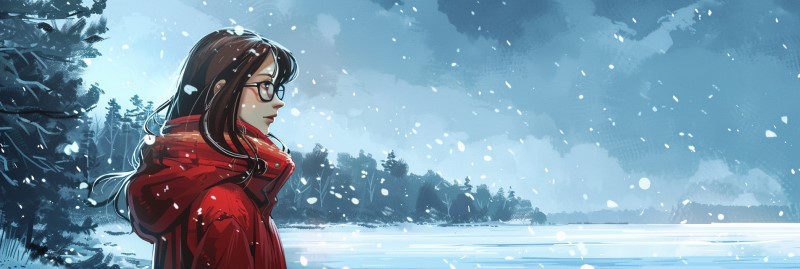 Leanne going for a walk in the winter